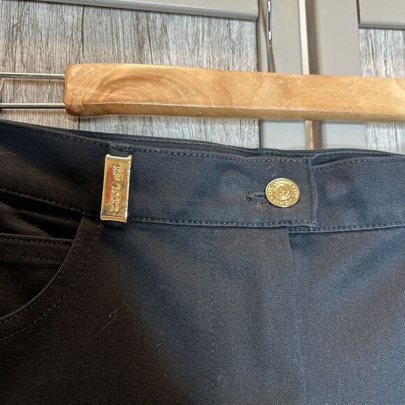 St John Marie Gray Pants Women Size 4 Black Color High Waist Straight Leg - Picture 6 of 8